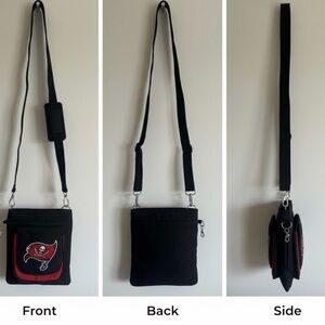 Black Crossbody Bag with Logo